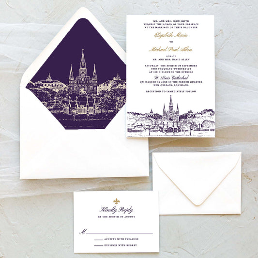 New Orleans Wedding Invitation